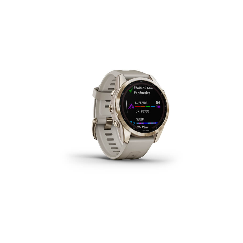 Смарт-часы Garmin fenix 7S Sapphire Sol, Cream Gold Ti w/ Light Sand Band, GPS (010-02539-21) Diawest