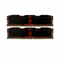 Модуль пам'яті для комп'ютера DDR4 16GB (2x8GB) 2666 MHz Iridium X Black Goodram (IR-X2666D464L16S/16G) Diawest