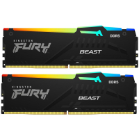 Модуль пам'яті для комп'ютера DDR5 16GB (2x8GB) 4800 MHz FURY Beast RGB Kingston Fury (ex.HyperX) (KF548C38BBAK2-16) Diawest