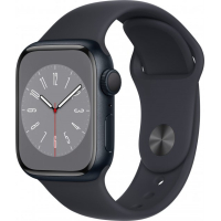 Смарт-часы Apple Watch Series 8 GPS 41mm Midnight Aluminium Case with Midnight Sport Band - Regular (MNP53UL/A) Diawest
