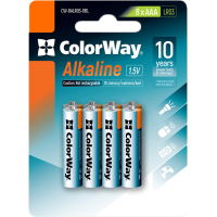 Батарейка ColorWay AAA LR03 Alkaline Power (лужні) * 8 blister (CW-BALR03-8BL) Diawest