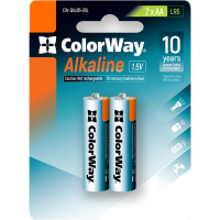 Батарейка ColorWay AA LR6 Alkaline Power (лужні) * 2 blister (CW-BALR06-2BL) Diawest