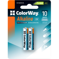 Батарейка ColorWay AAA LR03 Alkaline Power (лужні) * 2 blister (CW-BALR03-2BL) Diawest