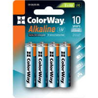 Батарейка ColorWay AA LR6 Alkaline Power (щелочные) * 8 blister (CW-BALR06-8BL) Diawest