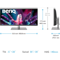 Монітор BenQ PD3420Q (9H.LJHLB.QPE) Diawest