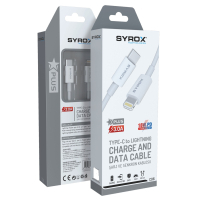 Дата кабель USB-С to Lightning 18В 3.0A Syrox (С96) Diawest