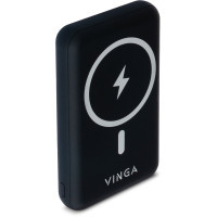 Батарея універсальна Vinga 10000 mAh Wireless Magnetic QC+PD (VPBAMS10BK) Diawest