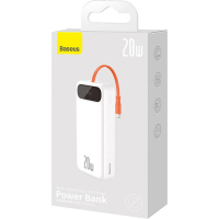 Батарея универсальная Baseus Block 20000mAh, PD/20W, QC3.0/USB-C,USB-A,Lightning, white (PPLK000002) Diawest