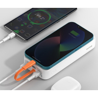 Батарея универсальная Baseus Block 20000mAh, PD/20W, QC3.0/USB-C,USB-A,Lightning, white (PPLK000002) Diawest