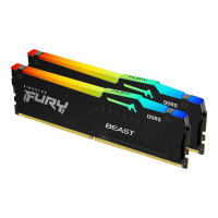 Модуль пам'яті для комп'ютера DDR5 32GB (2x16GB) 5200 MHz Beast RGB AM5 Black Kingston Fury (ex.HyperX) (KF552C36BBEAK2-32) Diawest