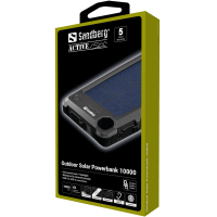 Батарея універсальна Sandberg 10000mAh, Outdoor IP66, Solar Panel 5V/300mA, USB-C, Micro-USB, USB-A, 5V/3A Max (420-53) Diawest