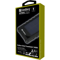 Батарея універсальна Sandberg 16000mAh, Outdoor IP67, Solar Panel 1.4W/280mA, USB-C, USB-A, 5V/3.4A total (420-35) Diawest