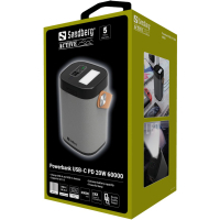 Батарея універсальна Sandberg 60000mAh, PD/20W, QC/3.0, USB-C, USB-A*2(22.5W total), flashlight 3W (420-71) Diawest