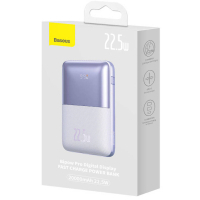 Батарея универсальная Baseus Pro 20000mAh, 22.5W, Violet, with USB-A - USB-C 3A 0.3m cable (PPBD040305) Diawest