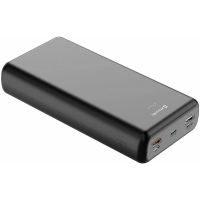 Батарея універсальна SWISSTEN 30000mAh PD/20W, QC/3.0, USB-C, Lightning, Micro-USB, 2*USB-A, +cable USB-C 3A, black Diawest
