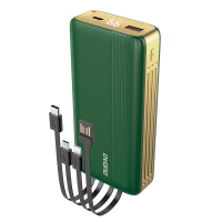 Батарея універсальна Dudao K4Pro 20000mAh, with built-in cables, LED display, green (6973687242145) Diawest