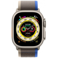 Смарт-часы Apple Watch Ultra GPS + Cellular, 49mm Titanium Case with Blue/Gray Trail Loop -M/L (MQFV3UL/A) Diawest