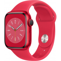 Смарт-годинник Apple Watch Series 8 GPS 41mm (PRODUCT)RED Aluminium Case with (PRODUCT)RED Sport Band - Regular (MNP73UL/A) Diawest