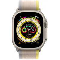 Смарт-годинник Apple Watch Ultra GPS + Cellular, 49mm Titanium Case with Yellow/Beige Trail Loop M/L (MQFU3UL/A) Diawest