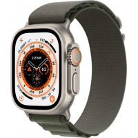 Смарт-часы Apple Watch Ultra GPS + Cellular, 49mm Titanium Case with Green Alpine Loop -Medium (MQFN3UL/A) Diawest