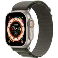 Смарт-годинник Apple Watch Ultra GPS + Cellular, 49mm Titanium Case with Green Alpine Loop -Medium (MQFN3UL/A) Diawest