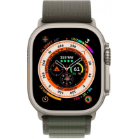 Смарт-часы Apple Watch Ultra GPS + Cellular, 49mm Titanium Case with Green Alpine Loop -Medium (MQFN3UL/A) Diawest