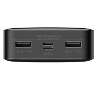 Батарея універсальна Baseus Bipow 20000mAh, 15W, USB-C/3A, 2*USB-A/3A(max.), +cable, black (PPBD050101) Diawest