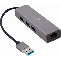 Адаптер USB-A to Gigabit Ethernet, 3 Ports USB 3.1 Gen1 Cablexpert (A-AMU3-LAN-01) Diawest