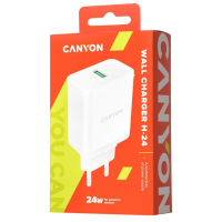 Зарядний пристрій Canyon Wall charger with 1*USB, QC3.0 24W (CNE-CHA24W) Diawest