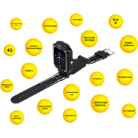 Смарт-годинник AURA A4 4G WIFI Black (KWAA44GWFB) Diawest