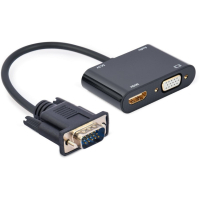 Перехідник Cablexpert VGA to HDMI/VGA+audio 3.5mm (A-VGA-HDMI-02) Diawest