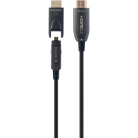 Кабель мультимедийный HDMI to HDMI 20.0m AOC V.2.0, 4K 60Hz Gold Cablexpert (CCBP-HDMID-AOC-20M) Diawest