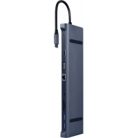 Концентратор Cablexpert USB-C 9-in-1 (USB-hub + HDMI/VGA/PD/CR/LAN/3.5mm) (A-CM-COMBO10-01) Diawest