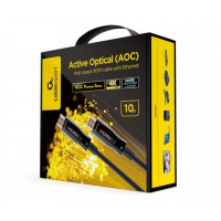 Кабель мультимедійний HDMI to HDMI 10.0m AOC V.2.0, 4K 60Hz Gold Cablexpert (CCBP-HDMI-AOC-10M-02) Diawest