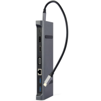 Концентратор Cablexpert USB-C 9-in-1 (USB-hub + HDMI/VGA/PD/CR/LAN/3.5mm) (A-CM-COMBO9-02) Diawest