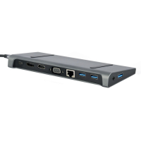 Концентратор Cablexpert USB-C 9-in-1 (USB-hub + HDMI/VGA/PD/CR/LAN/3.5mm) (A-CM-COMBO9-02) Diawest