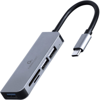 Концентратор Cablexpert USB-С to 1 х USB 3.1 Gen1 (5 Gbps), 2 х USB 2.0, CardReader (UHB-CM-CRU3P1U2P2-01) Diawest