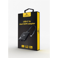 Концентратор Cablexpert USB-C to 2 HDMI (2 ind. screens)/PD/Аudio 3.5mm (A-CM-HDMIF2-01) Diawest