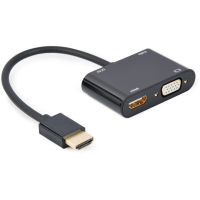 Перехідник Cablexpert HDMI to HDMI/VGA+audio 3.5mm (A-HDMIM-HDMIFVGAF-01) Diawest