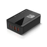 Зарядний пристрій ColorWay Power Delivery (2USB-A + 2USB TYPE-C) (65W) black (CW-CHS040PD-BK) Diawest