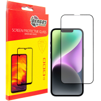 Скло захисне Dengos Full Glue iPhone 14 black frame (TGFG-230) Diawest