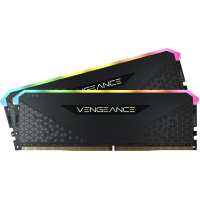 Модуль памяти для компьютера DDR4 16GB (2x8GB) 3200 MHz Vengeance RGB RS Black Corsair (CMG16GX4M2E3200C16) Diawest