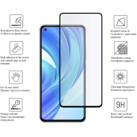 Скло захисне Drobak Xiaomi Mi 11 Lite 5G Black Frame A+ (606099) Diawest