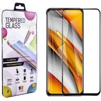 Стекло защитное Drobak Poco F3 Black Frame A+ (494902) Diawest