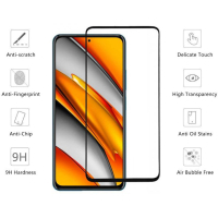 Стекло защитное Drobak Poco F3 Black Frame A+ (494902) Diawest