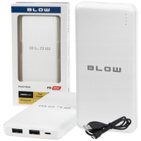 Батарея универсальная Blow 20000mAh, inp:Micro-USB(5V/2A), out:USB-A*2(5V/2,4A max), white (PB20C) Diawest
