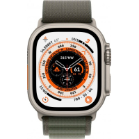 Смарт-годинник Apple Watch Ultra GPS + Cellular, 49mm Titanium Case with Green Alpine Loop -Large (MQFP3UL/A) Diawest