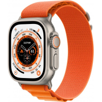 Смарт-годинник Apple Watch Ultra GPS + Cellular, 49mm Titanium Case with Orange Alpine Loop -Small (MNHH3UL/A) Diawest