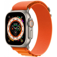 Смарт-годинник Apple Watch Ultra GPS + Cellular, 49mm Titanium Case with Orange Alpine Loop -Small (MNHH3UL/A) Diawest