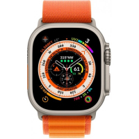 Смарт-годинник Apple Watch Ultra GPS + Cellular, 49mm Titanium Case with Orange Alpine Loop -Small (MNHH3UL/A) Diawest